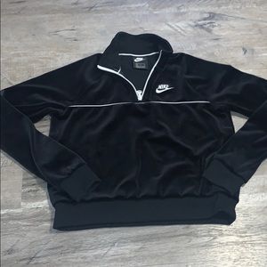 Nike Velour Black Half Zip